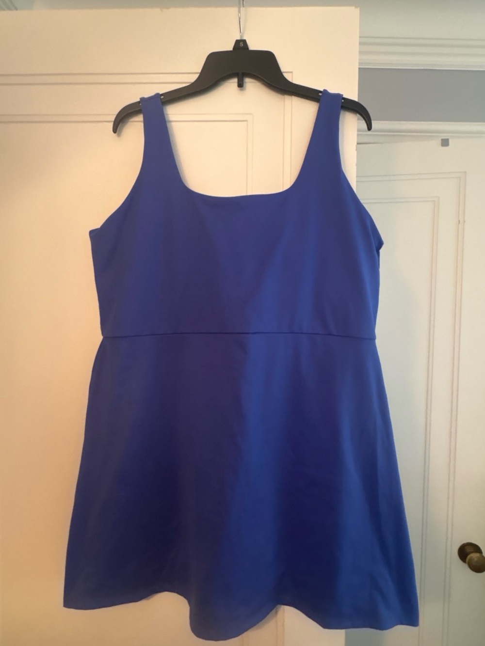 GAP Sleeveless Square Neck Tank Dress in Cobalt Blue